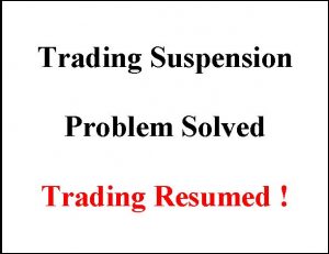 Trading Suspension - Solved - Coral Capital
